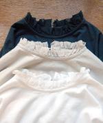 コットンチュール　フリルプルオーバー