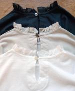 コットンチュール　フリルプルオーバー