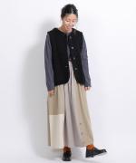 ウールコットンパイルダブルフェイス　ベスト