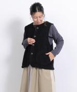 ウールコットンパイルダブルフェイス　ベスト