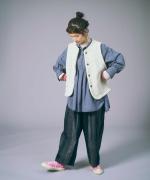 ウールコットンパイルダブルフェイス　ベスト