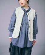 ウールコットンパイルダブルフェイス　ベスト