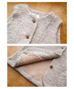 ウールコットンパイルダブルフェイス　ベスト