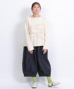 ミディアムコットン　フリルプルオーバー