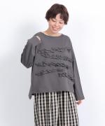 ミディアムコットン　フリルプルオーバー