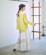 ミディアムコットン　フリルプルオーバー