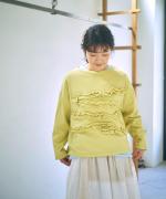 ミディアムコットン　フリルプルオーバー