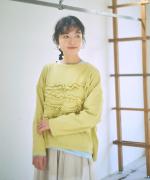 ミディアムコットン　フリルプルオーバー