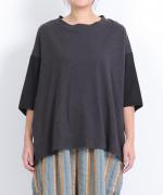 コットンリネンドッキング　ビッグスリーブプルオーバー