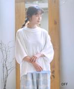 コットンリネンドッキング　ビッグスリーブプルオーバー