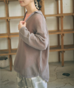 バスケットフルメッシュ　セーラープルオーバー