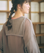 バスケットフルメッシュ　セーラープルオーバー