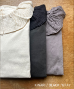 バスケットフルメッシュ　フリルカラープルオーバー