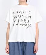 ラフィ天竺 プリントTシャツ(アルファベット)