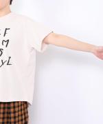ラフィ天竺 プリントTシャツ(アルファベット)