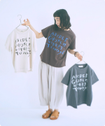 ラフィ天竺 プリントTシャツ(アルファベット)