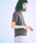 ラフィ天竺 プリントTシャツ(アルファベット)