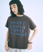 ラフィ天竺 プリントTシャツ(アルファベット)