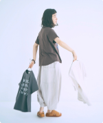 ラフィ天竺 プリントTシャツ(アルファベット)