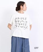 ラフィ天竺 プリントTシャツ(アルファベット)