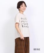 ラフィ天竺 プリントTシャツ(アルファベット)