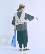 コットンBD度詰め天竺　マトンスリーブT