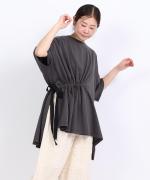 コットンBD度詰め天竺　サイドリボンプルオーバー