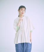 コットンBD度詰め天竺　サイドリボンプルオーバー