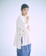 コットンBD度詰め天竺　サイドリボンプルオーバー