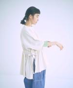 コットンBD度詰め天竺　サイドリボンプルオーバー