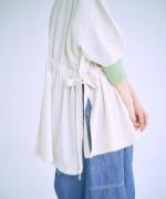 コットンBD度詰め天竺　サイドリボンプルオーバー