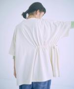 コットンBD度詰め天竺　サイドリボンプルオーバー
