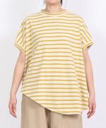 リサイクルコットンボーダー　ワイドプルオーバー