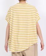 リサイクルコットンボーダー　ワイドプルオーバー