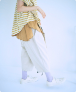 リサイクルコットンボーダー　ワイドプルオーバー