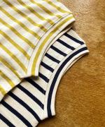 リサイクルコットンボーダー　ワイドプルオーバー