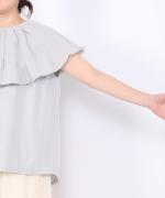 コットンウェービーボイル×コットン天竺　バブルカラープルオーバー