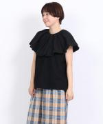 コットンウェービーボイル×コットン天竺　バブルカラープルオーバー