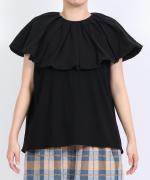 コットンウェービーボイル×コットン天竺　バブルカラープルオーバー