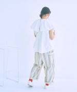 コットンウェービーボイル×コットン天竺　バブルカラープルオーバー