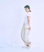 コットンウェービーボイル×コットン天竺　バブルカラープルオーバー