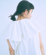 コットンウェービーボイル×コットン天竺　バブルカラープルオーバー