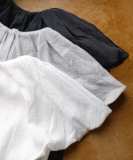 コットンウェービーボイル×コットン天竺　バブルカラープルオーバー