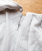 コットンウェービーボイル×コットン天竺　バブルカラープルオーバー