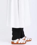 コットンウェービーボイル×コットン天竺　アシメワンピース