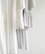 コットンウェービーボイル×コットン天竺　アシメワンピース