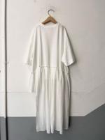 コットンウェービーボイル×コットン天竺　アシメワンピース