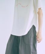 DEPEND天竺　プリント裾ラウンドT