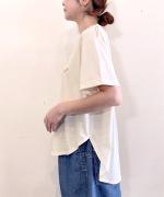 DEPEND天竺　プリント裾ラウンドT