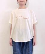 DEPEND天竺　プリント裾ラウンドT